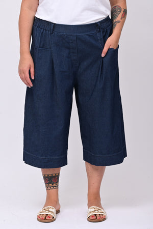 Bermuda chambrie risvolto - Jeans scuro