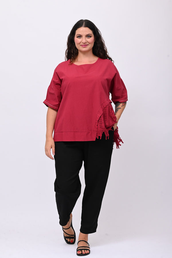 Pantalone baggy cotone - Nero