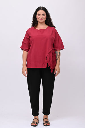Maxi maglia punta sangallo - India