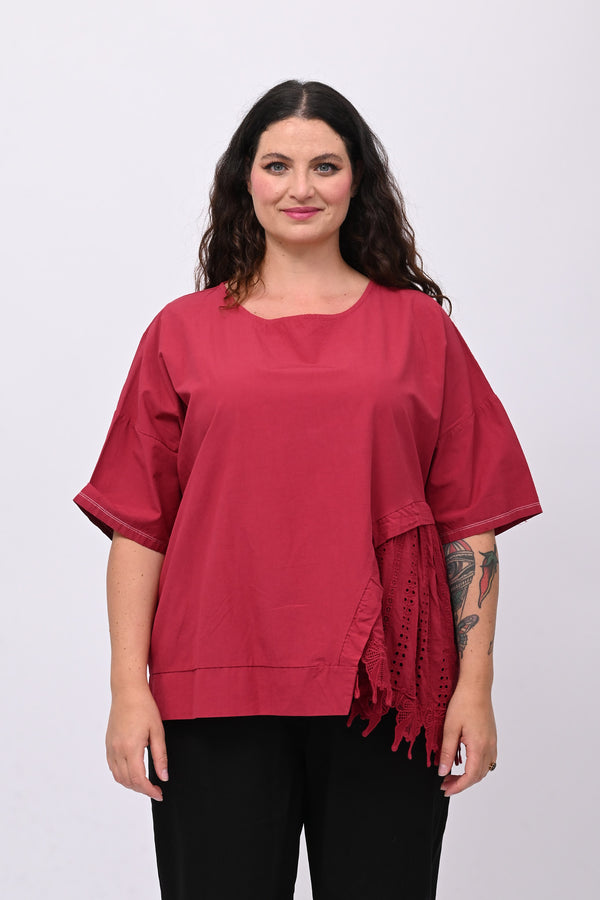 Maxi maglia punta sangallo - India