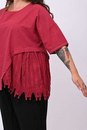 Maxi maglia punta sangallo - India
