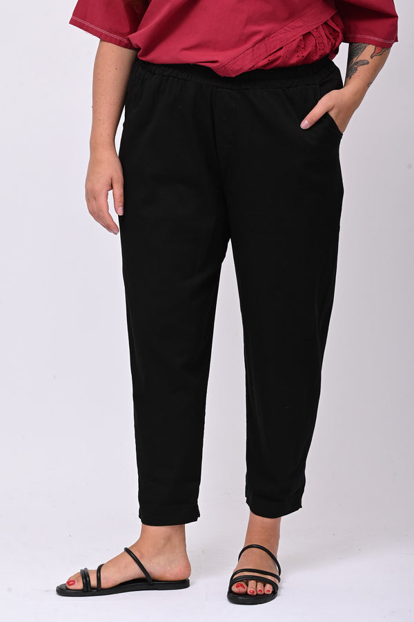 Pantalone baggy cotone - Nero