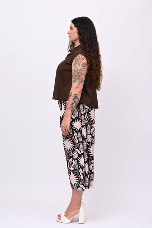 Camicia smanicata strass - Moro