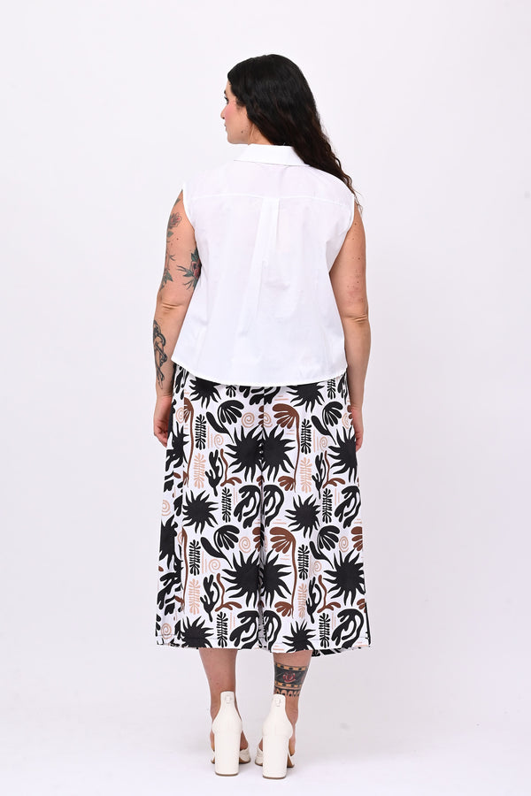 Camicia smanicata strass - Bianco