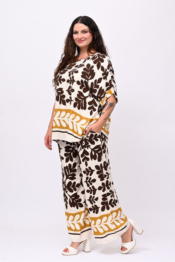Completo viscosa maxi fiore - Moro