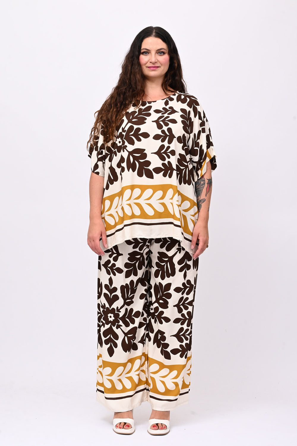 Completo viscosa maxi fiore - Moro