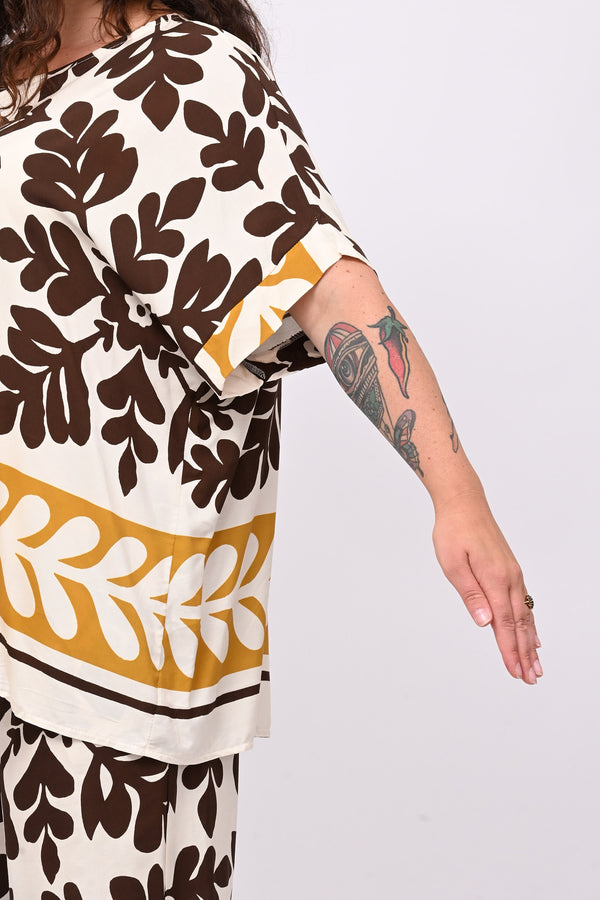 Completo viscosa maxi fiore - Moro