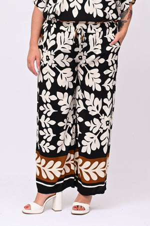 Completo viscosa maxi fiore - Nero