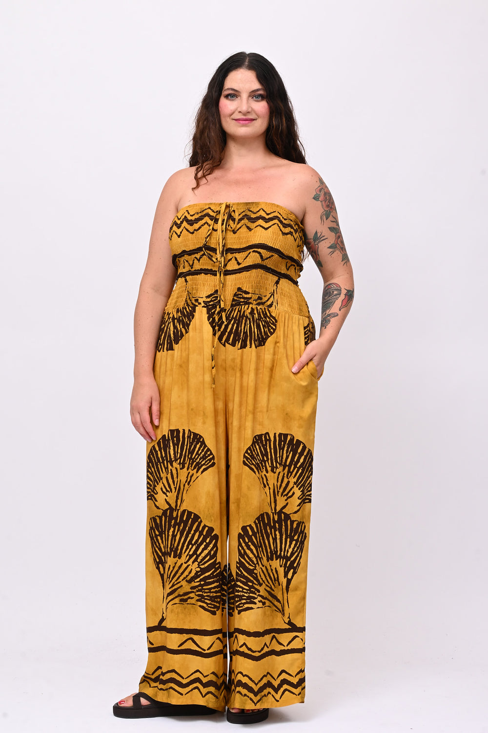 Jumpsuit fascia Maori - Senape