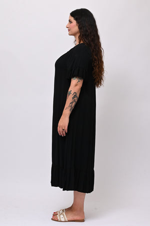 Abito scollo carmen - Nero