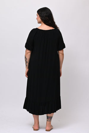 Abito scollo carmen - Nero