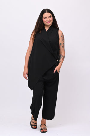 Gilet bengalina incrocio - Nero