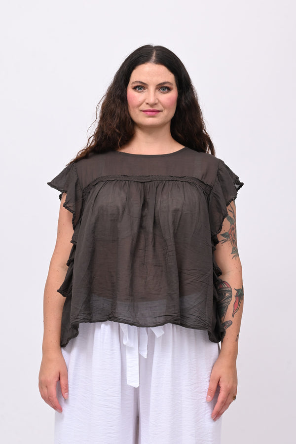 Maglia rouches nappine - Moro