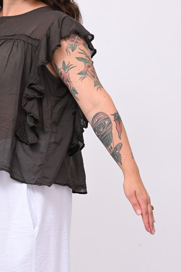 Maglia rouches nappine - Moro