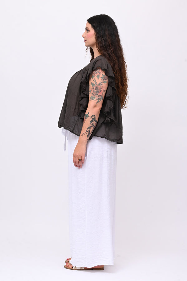 Maglia rouches nappine - Moro