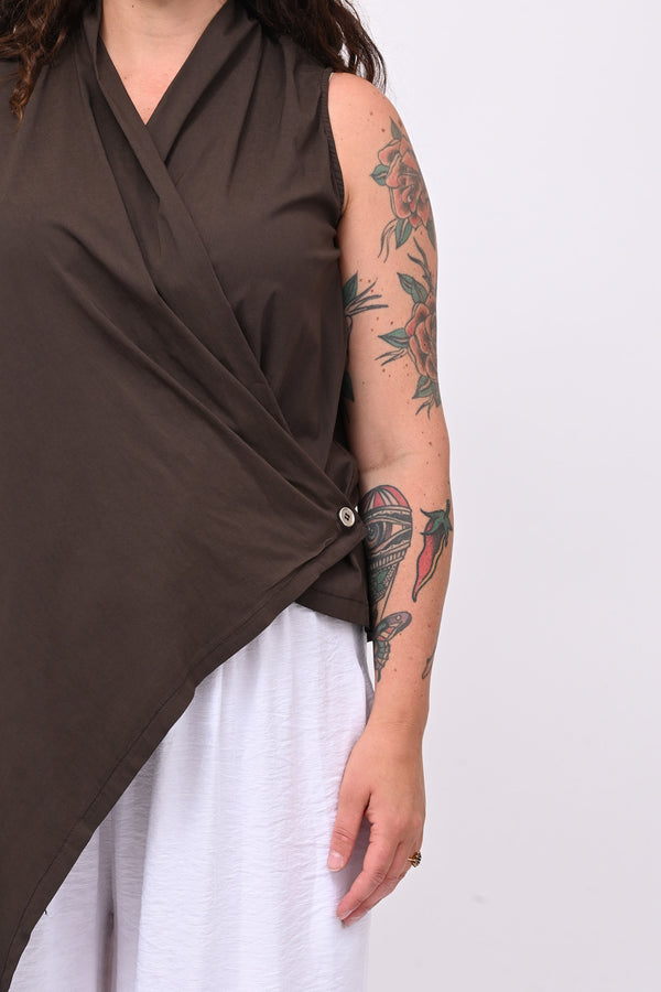 Gilet bengalina incrocio - Moro