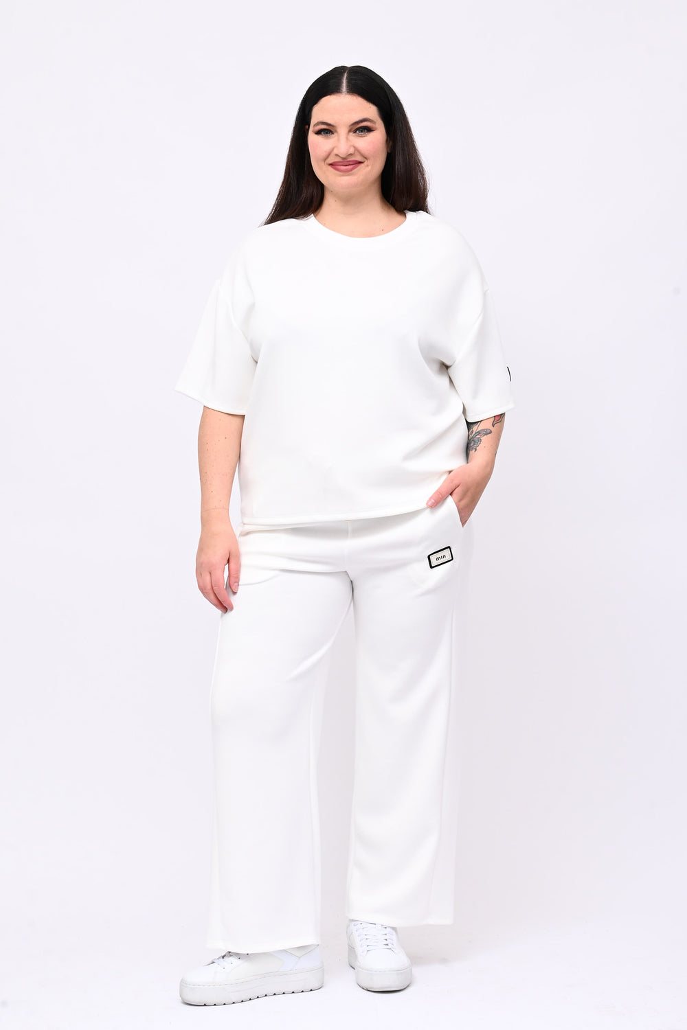 Tuta neoprene basic - Bianco
