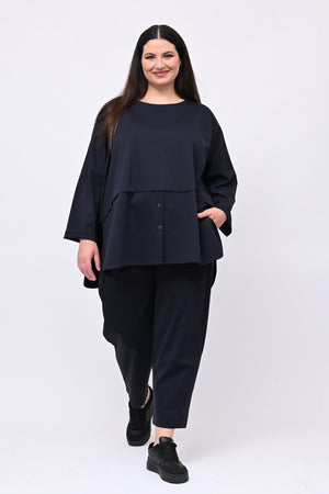 Completo over bottoni - Blu