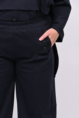 Completo over bottoni - Blu