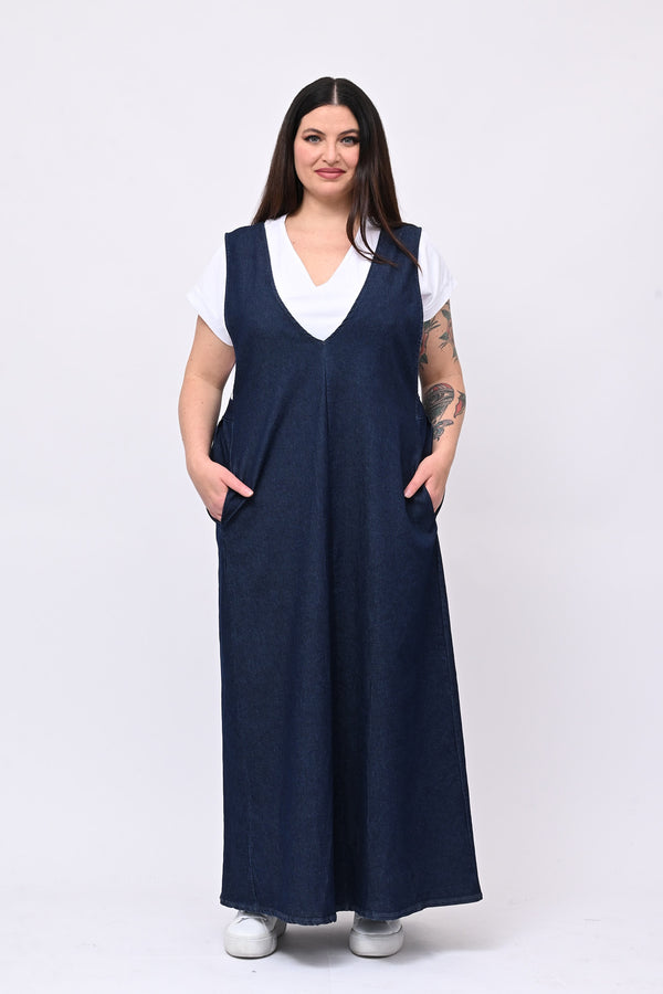 Abito salopette jeans - Jeans scuro