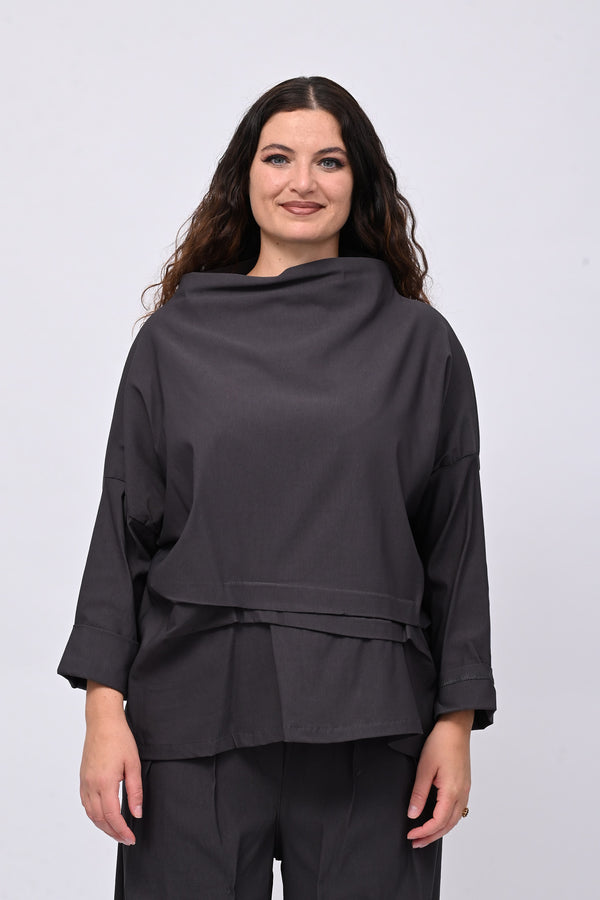Maglia bengalina cuciture - Piombo