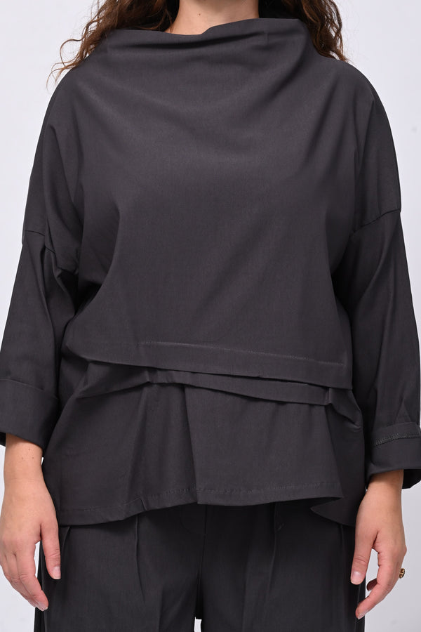 Maglia bengalina cuciture - Piombo