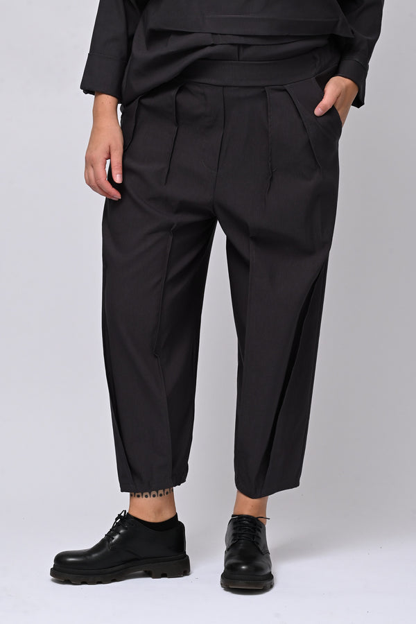 Pantalone bengalina pieghe - Piombo