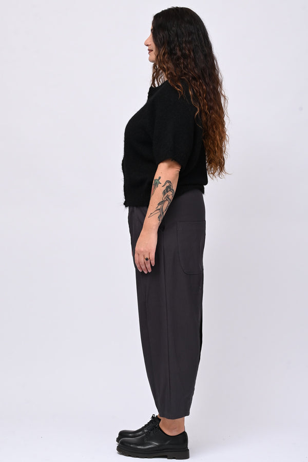 Cardigan misto lana zip - Nero