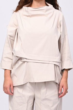 Maglia bengalina cuciture - Gesso