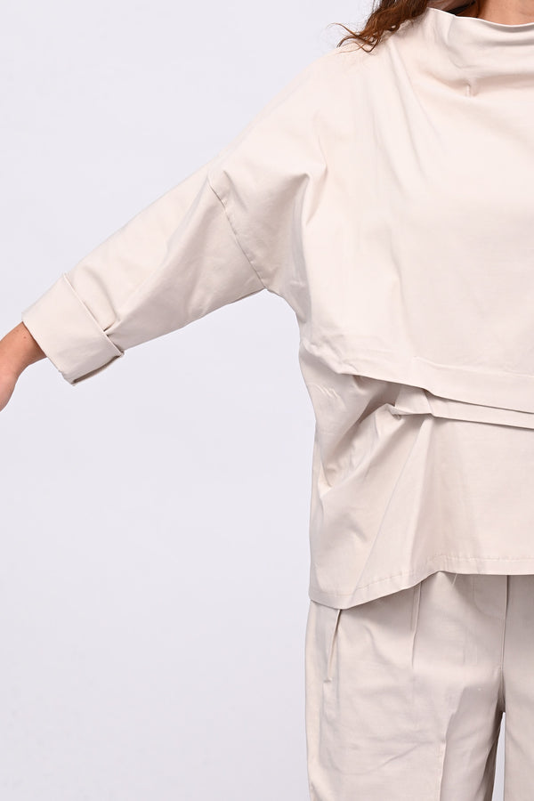 Maglia bengalina cuciture - Gesso