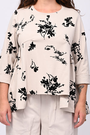 Maglia devorè pieghe - Greige