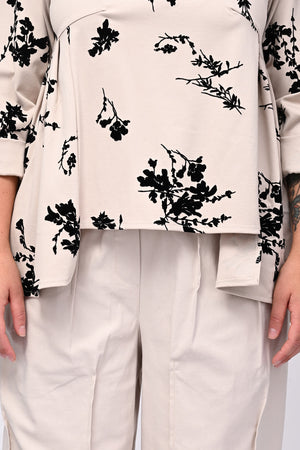 Maglia devorè pieghe - Greige