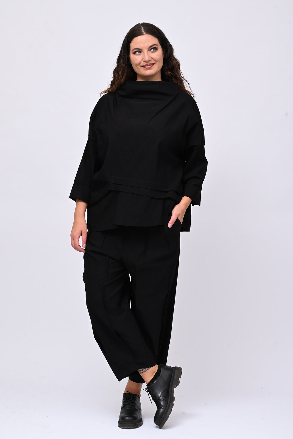 Maglia bengalina cuciture - Nero