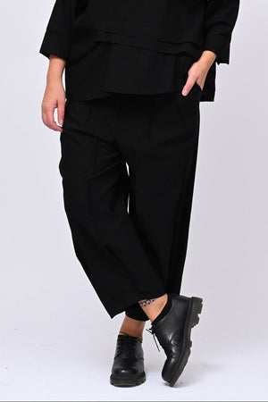 Pantalone bengalina pieghe - Nero
