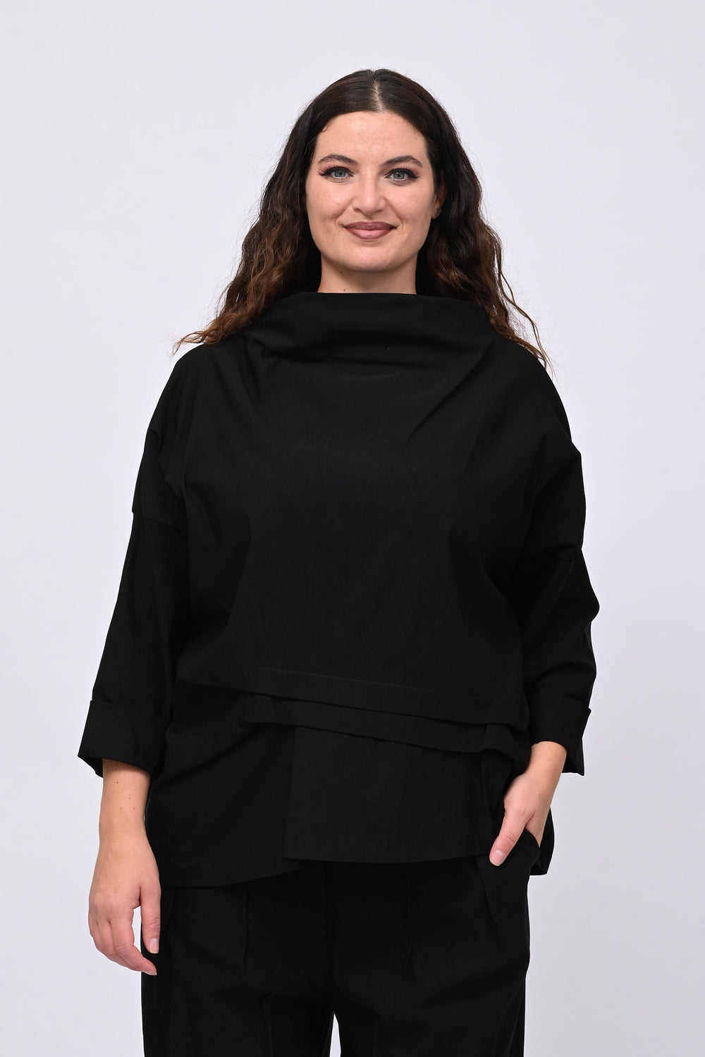Maglia bengalina cuciture - Nero