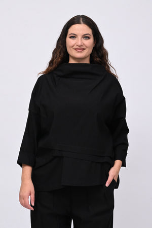 Maglia bengalina cuciture - Nero