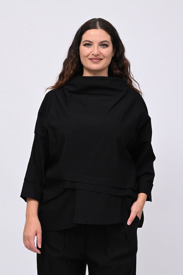 Maglia bengalina cuciture - Nero