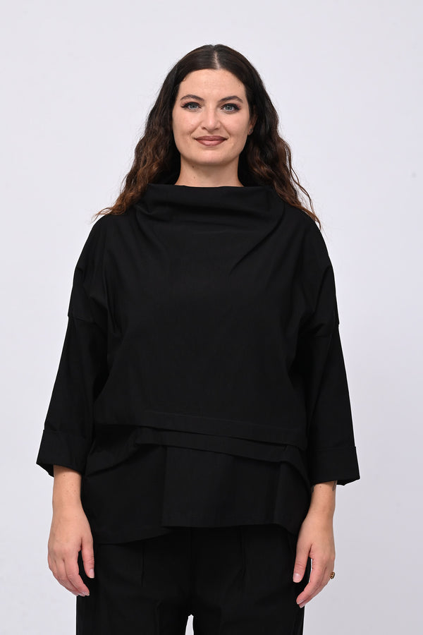 Maglia bengalina cuciture - Nero