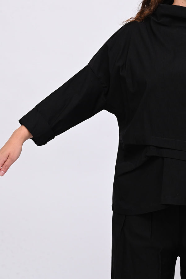 Maglia bengalina cuciture - Nero