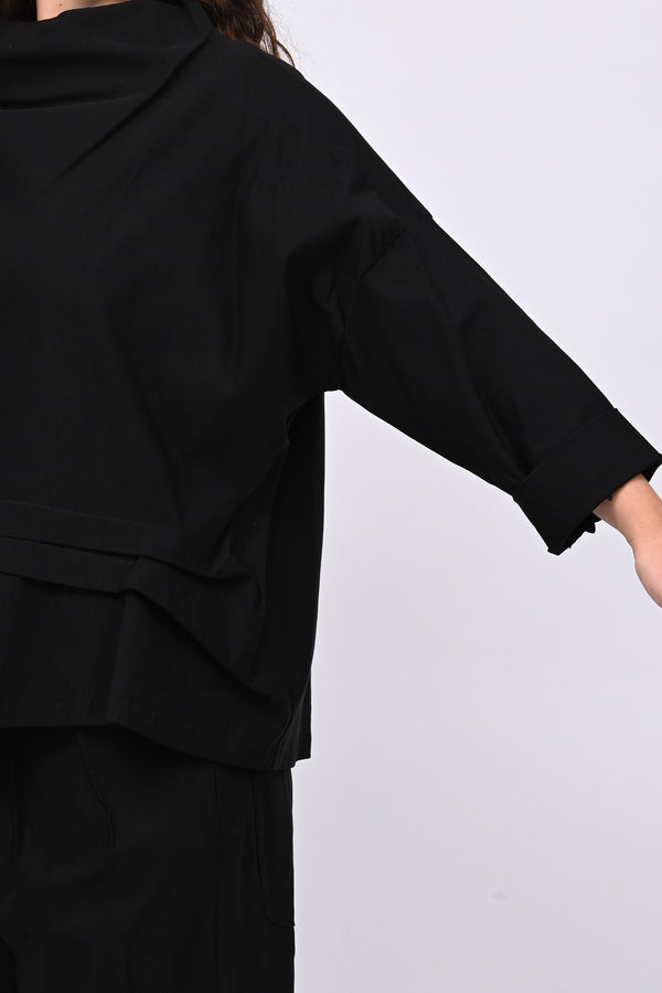 Maglia bengalina cuciture - Nero