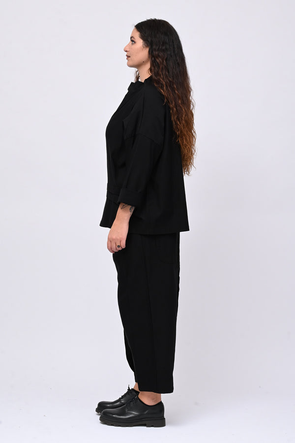 Maglia bengalina cuciture - Nero