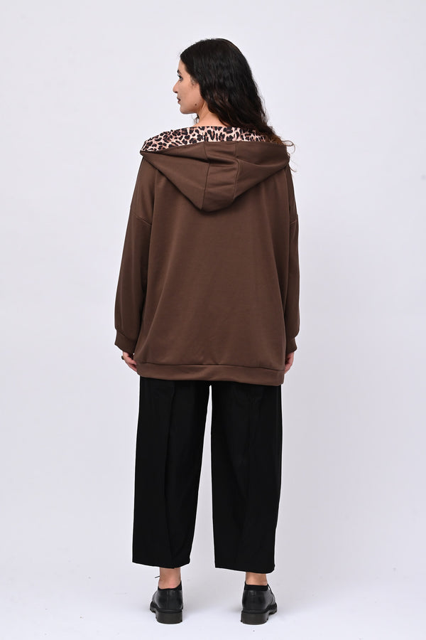 Felpa collone animalier - Moro