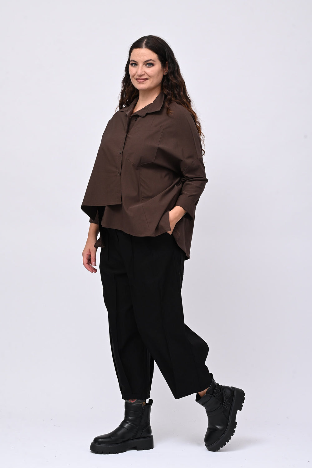 Camicia bengalina asimmetrica - Moro
