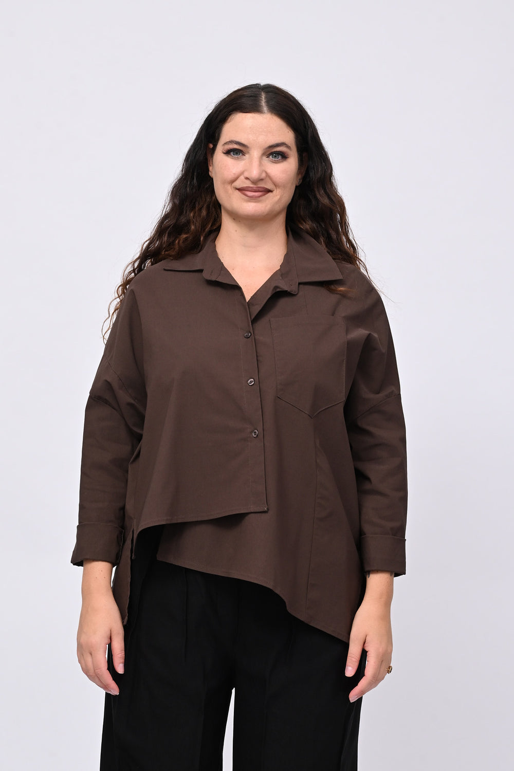 Camicia bengalina asimmetrica - Moro