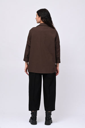 Camicia bengalina asimmetrica - Moro