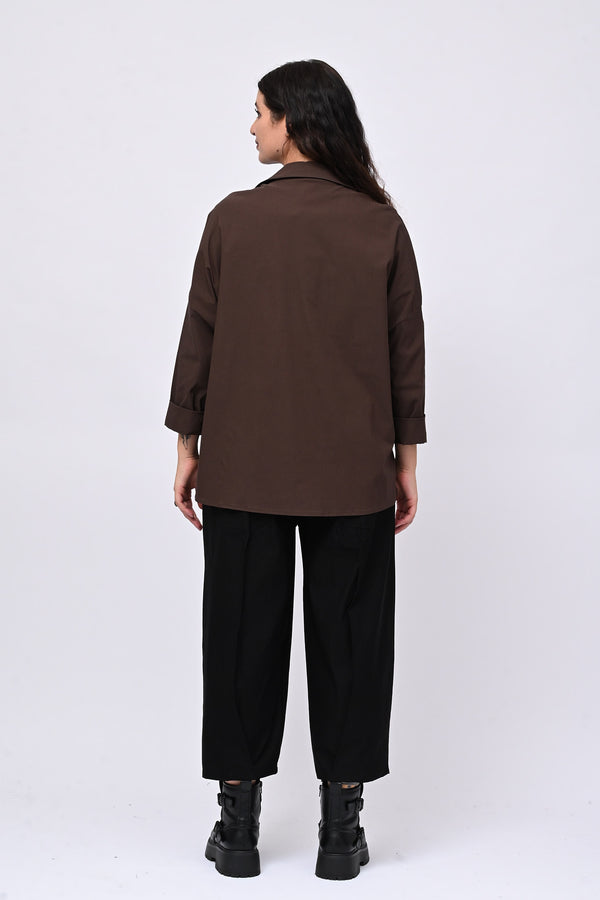 Camicia bengalina asimmetrica - Moro