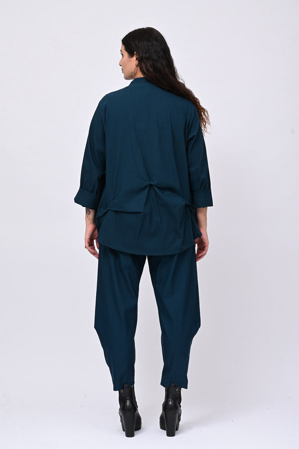 Pantacrop bengalina cuciture - Pavone