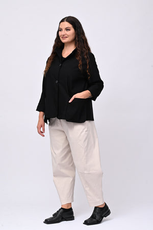 Giacca coreana tasche - Nero