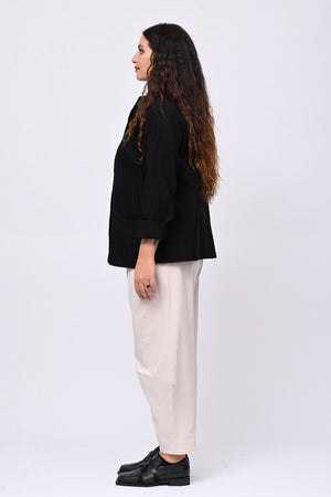 Giacca coreana tasche - Nero