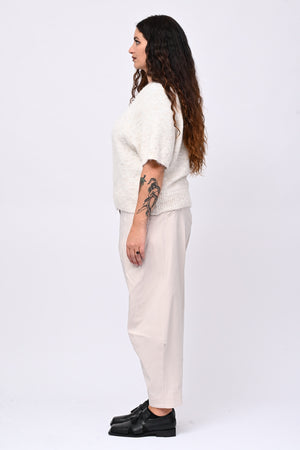 Cardigan misto lana zip - Burro